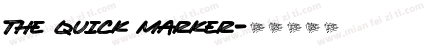 The quick marker字体转换